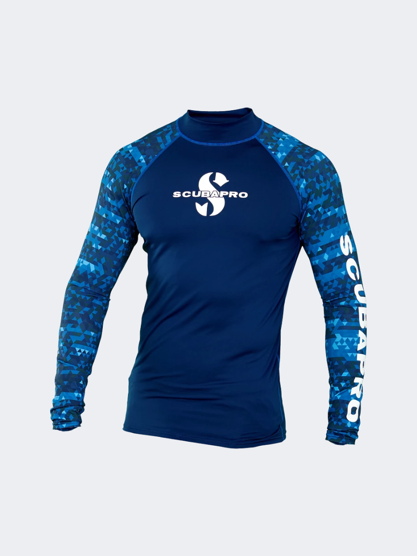 Scubapro Upf 50 Rash Guard, Long Sleeve, Men Aegean