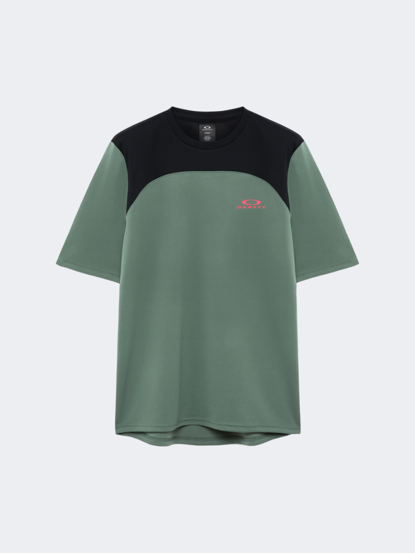 Oakley Free Ride Men Biking T-Shirt Aviator Green