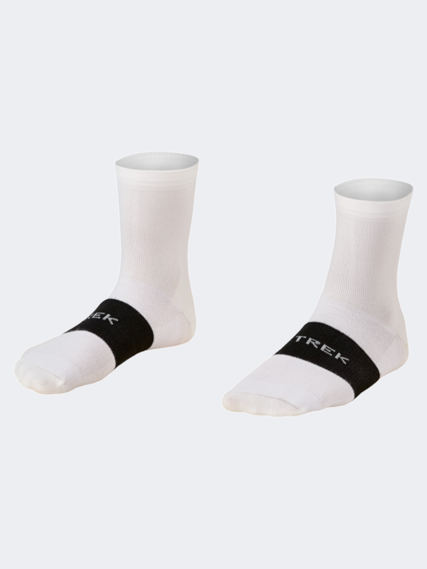 Trek Race Quarter Unisex Biking Sock White