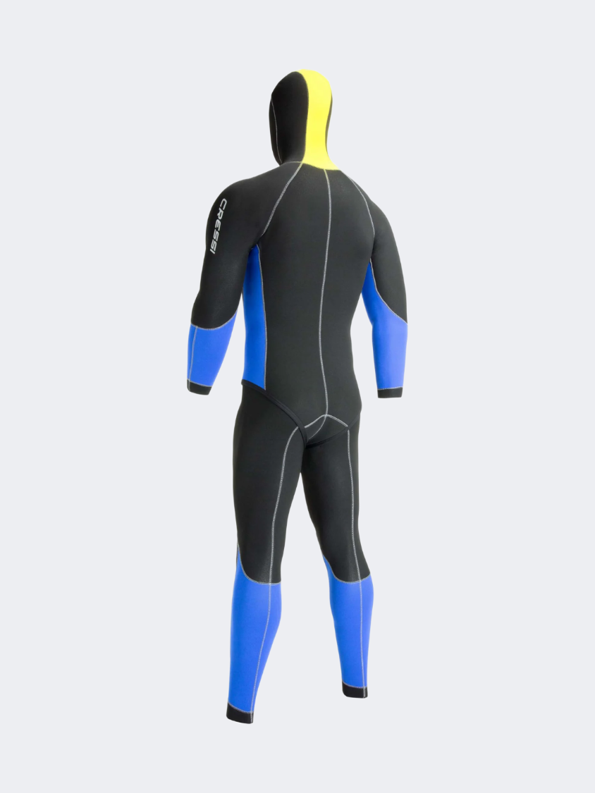 Cressi Medas 2 Piece 5 Mm Unisex Diving Suit Black/Blue/Yellow
