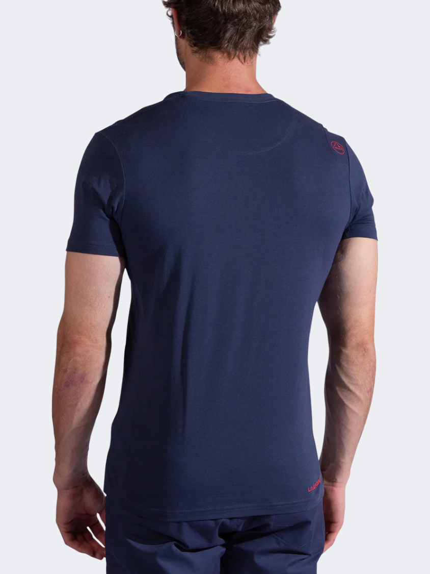 La Sportiva Solution Men Climbing T-Shirt Night Sky/Red