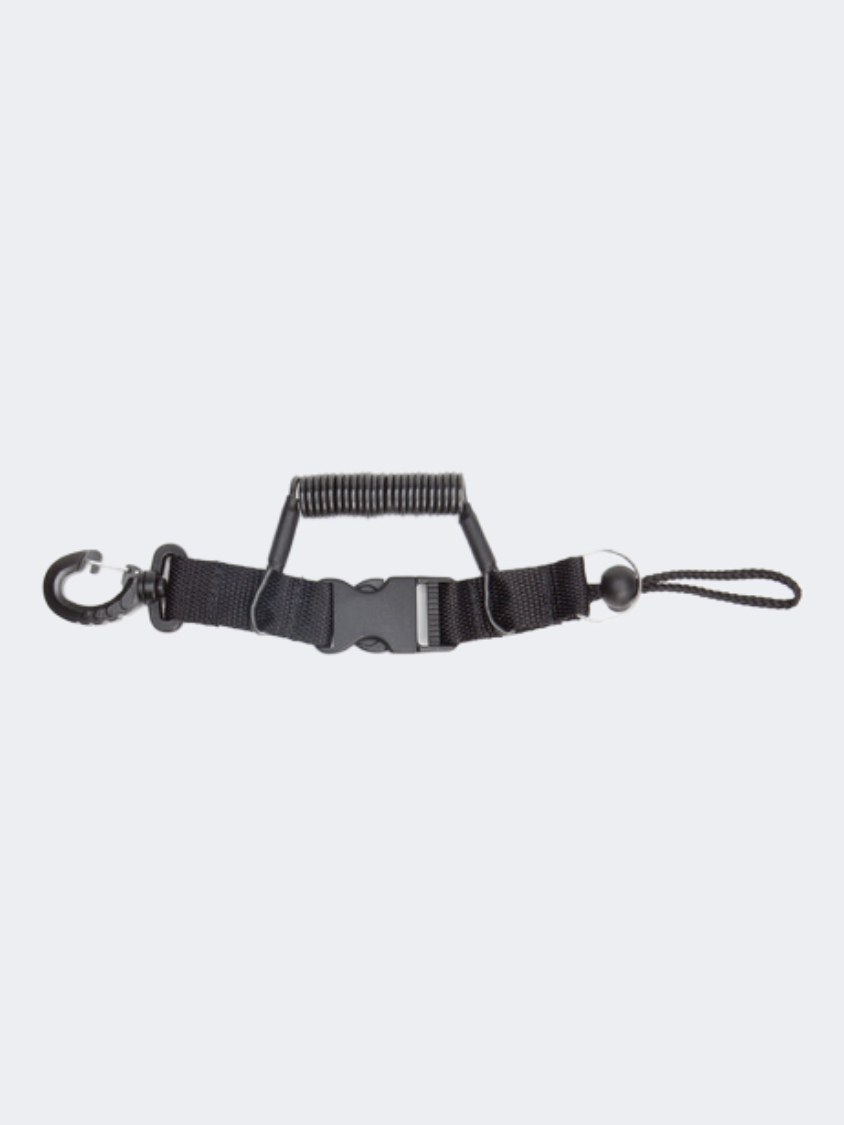 Xs-Scuba Unisex Cl01 Coil Lanyard 52 Inch W/ Plastic Clip/Split Black Ring Diving Instrument