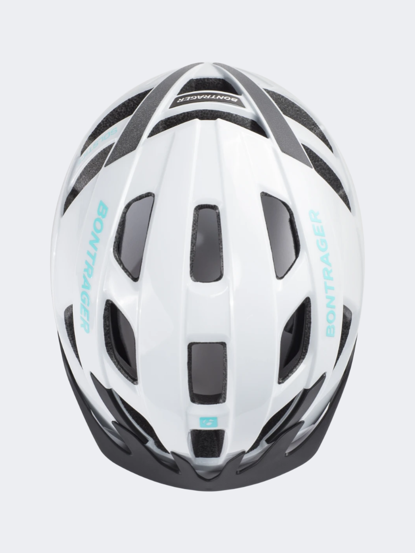 Trek Bontrager Solstice Biking Helmet White/Miami Green