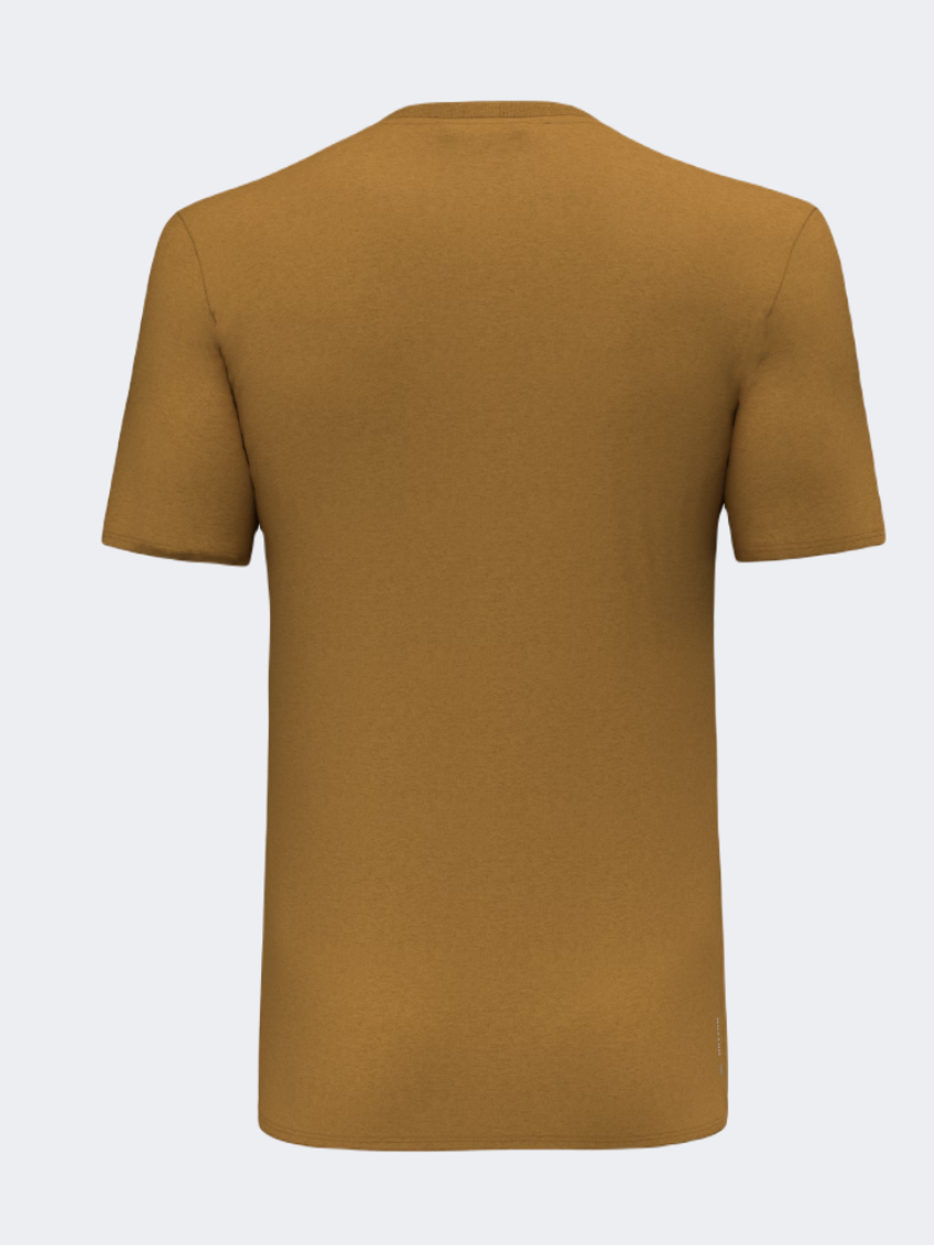 Salewa Solidlogo Dry Men Hiking T-Shirt Beige Golden Brown