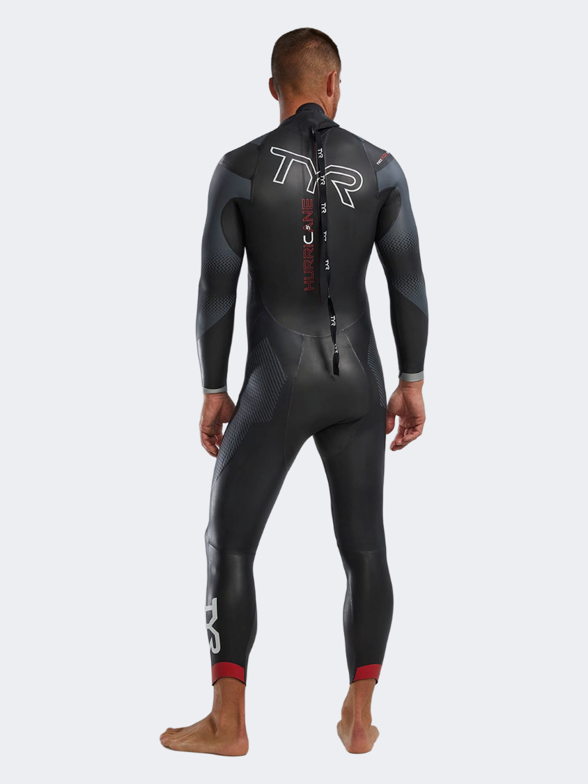 Tyr Hurricane Cat 5 Men Swimming 5Mm Wet Suit Silver/Red