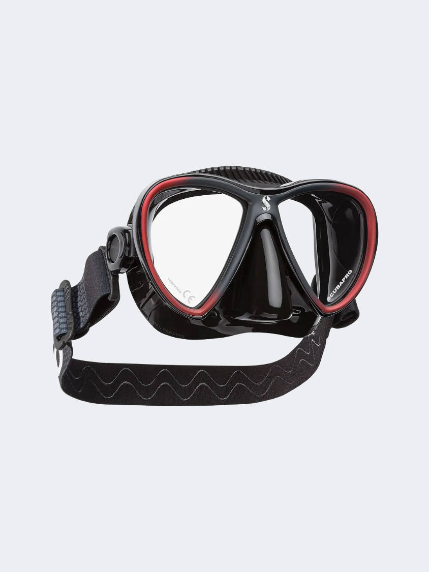 Scubapro Synergy Twin Dive Mask W/Comfort Strap Black/Red