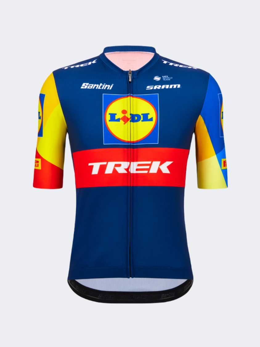 Trek Santini Replica Small Men Biking T-Shirt Blue/Yellow