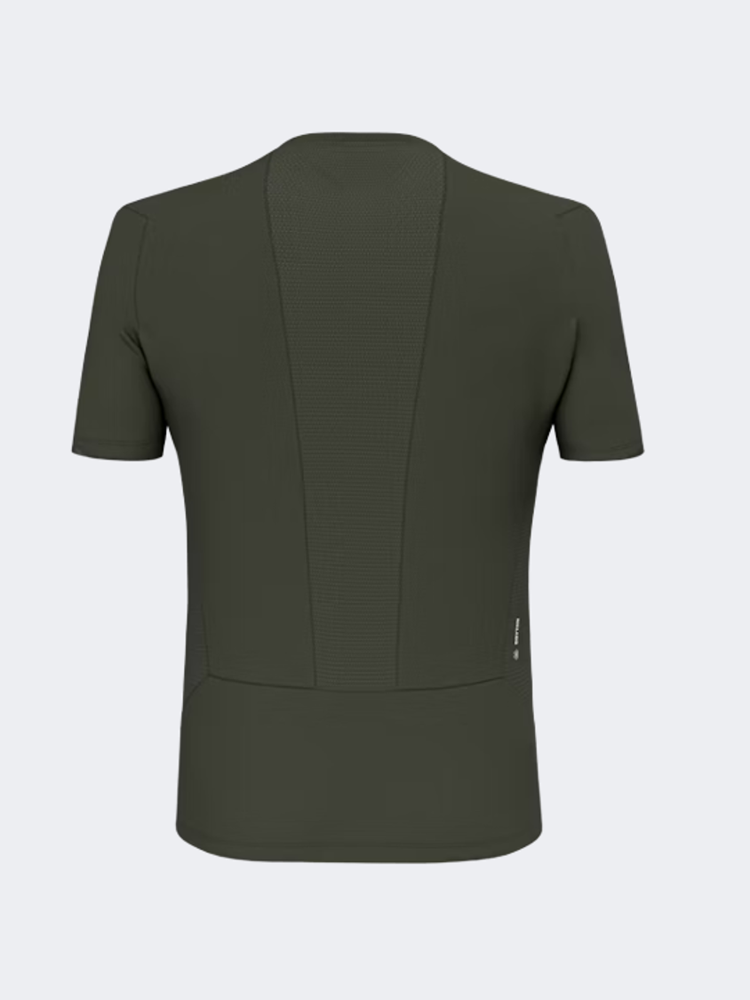 Salewa Pedroc Dry  Men Hiking T-Shirt Green Olive