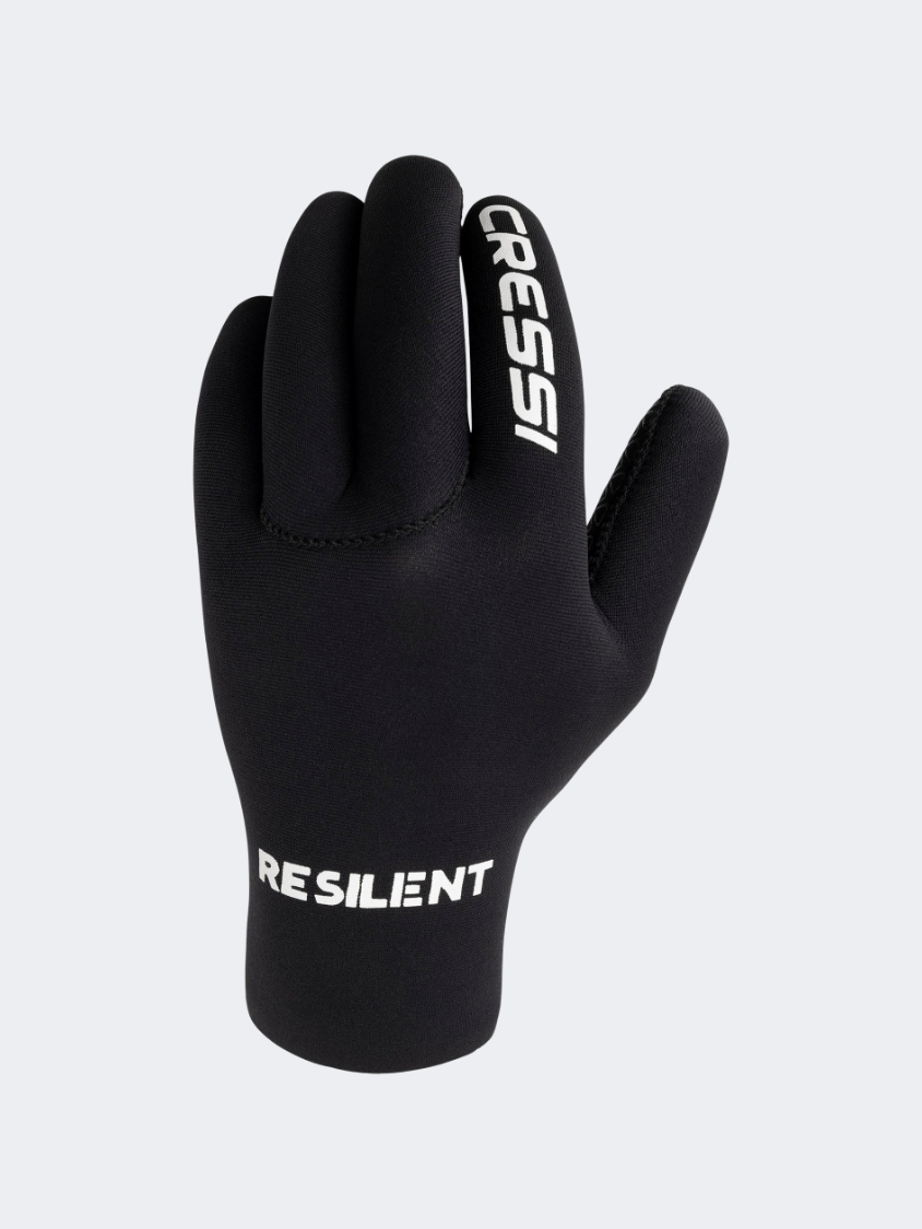 Cressi Resilient 3 Mm Unisex Diving Gloves Black
