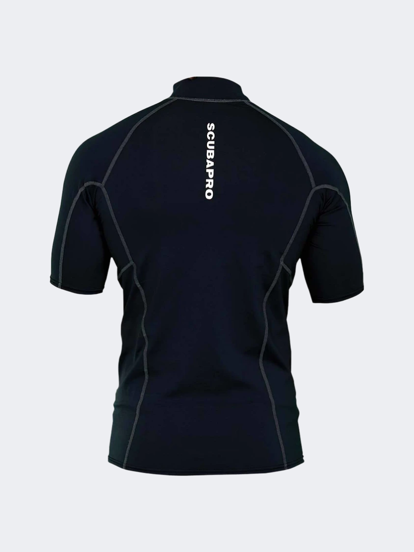 Scubapro Upf 80 T-Flex Rash Guard, Short Sleeve, Men Black