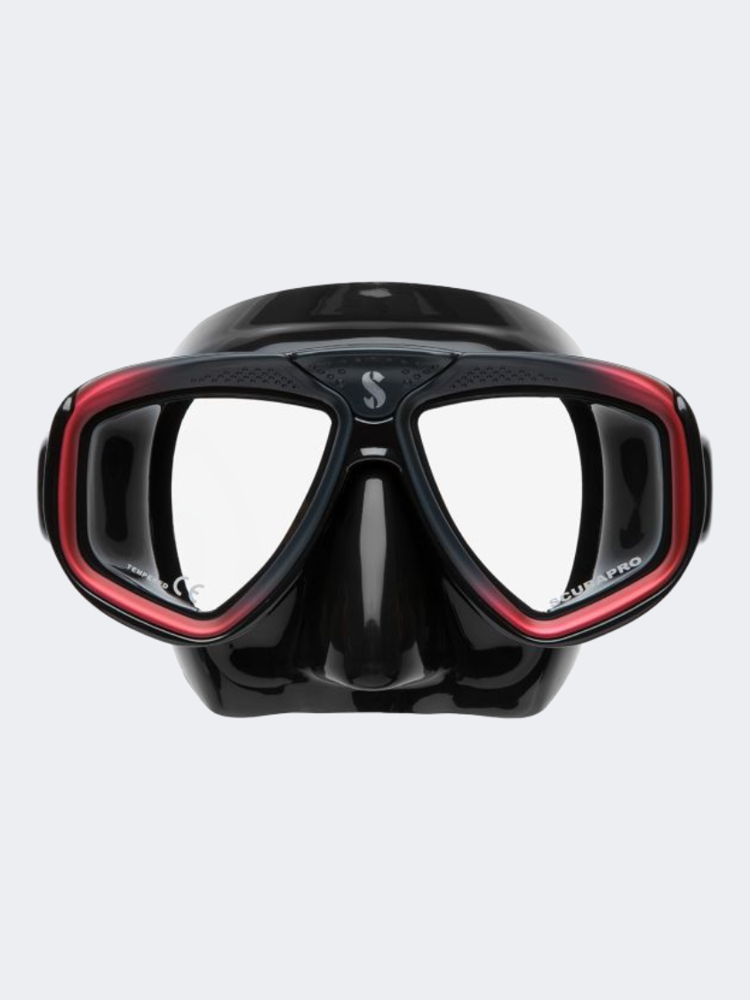 Scubapro Unisex Diving 24.157.006 Zoom Evo, Black/Red Mask