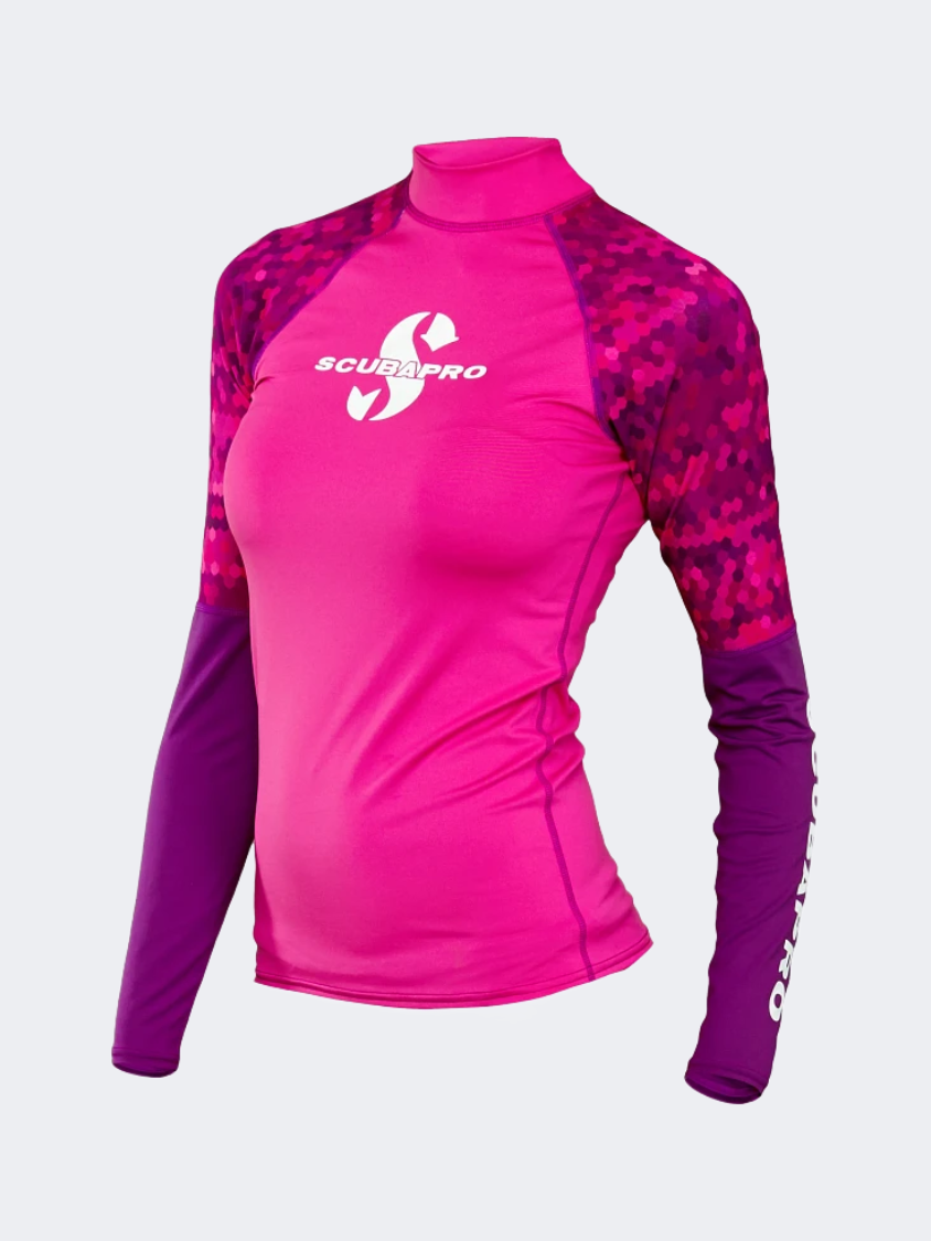 Scubapro Upf 50 Rash Guard, Long Sleeve, Women Flamingo