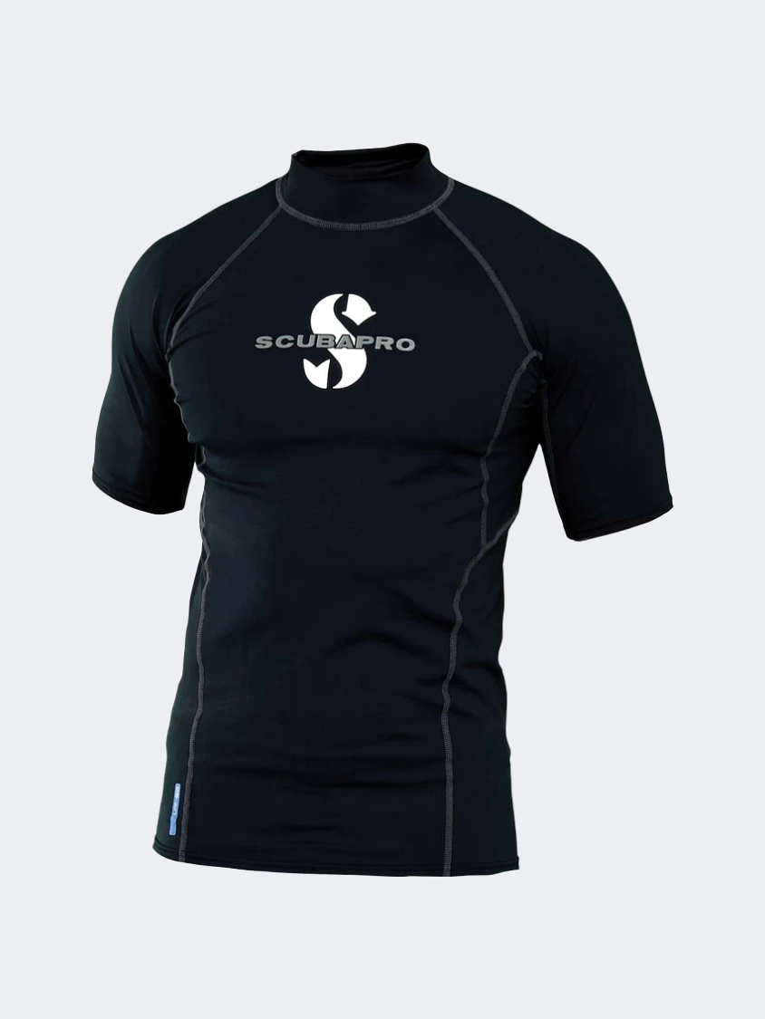 Scubapro Upf 80 T-Flex Rash Guard, Short Sleeve, Men Black