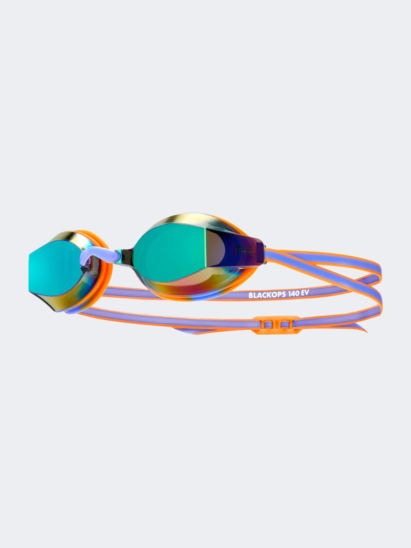 Tyr Blackops 140 Ev Racing Mirrored Men Swim Goggles Purple/Orange