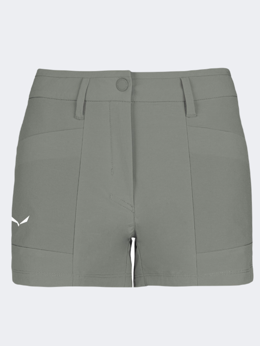 Salewa Puez Durastretch Women Hiking Short Green Shadow