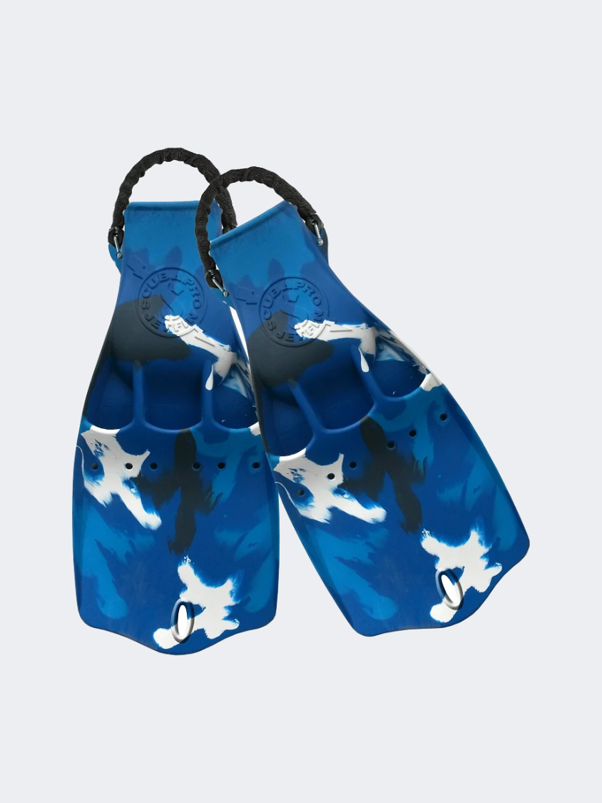 Scubapro Jet W/ Spring Heel Strap Diving Fins Blue Camo