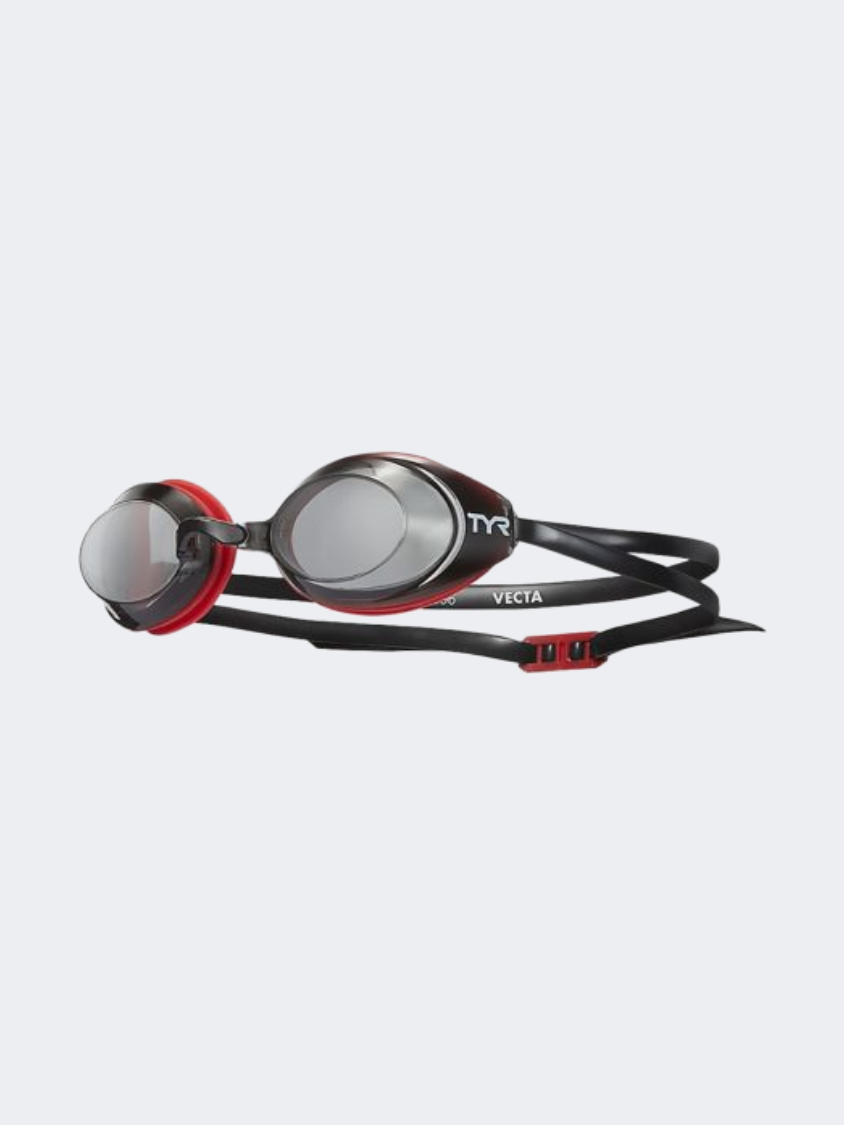 Tyr Vecta Racing Unisex Swim Goggles Smoke/Red/Black
