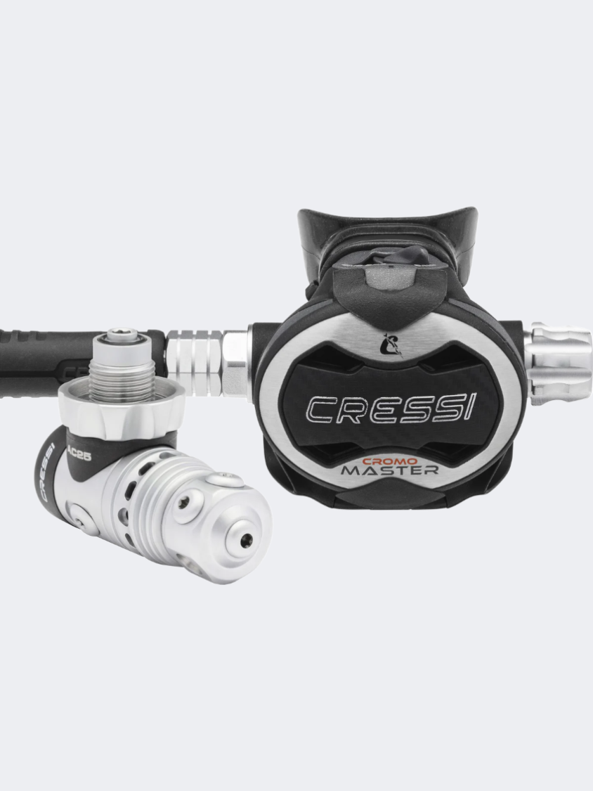 Cressi Ac25M Master Chrome Regulator Din Diving Equipment Black/Metal