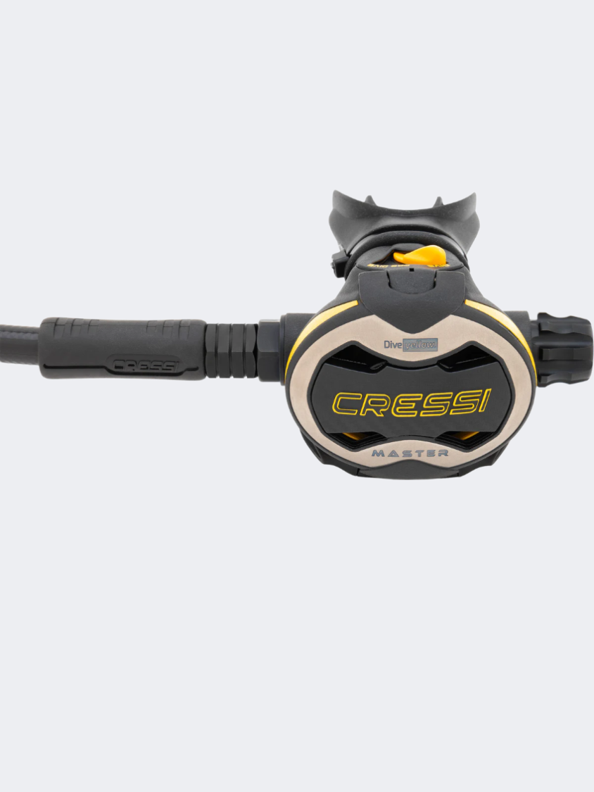 Cressi T10-Sc Pvd/Master Regulator 80Th Anniversary Diving Equipment Black/Yellow