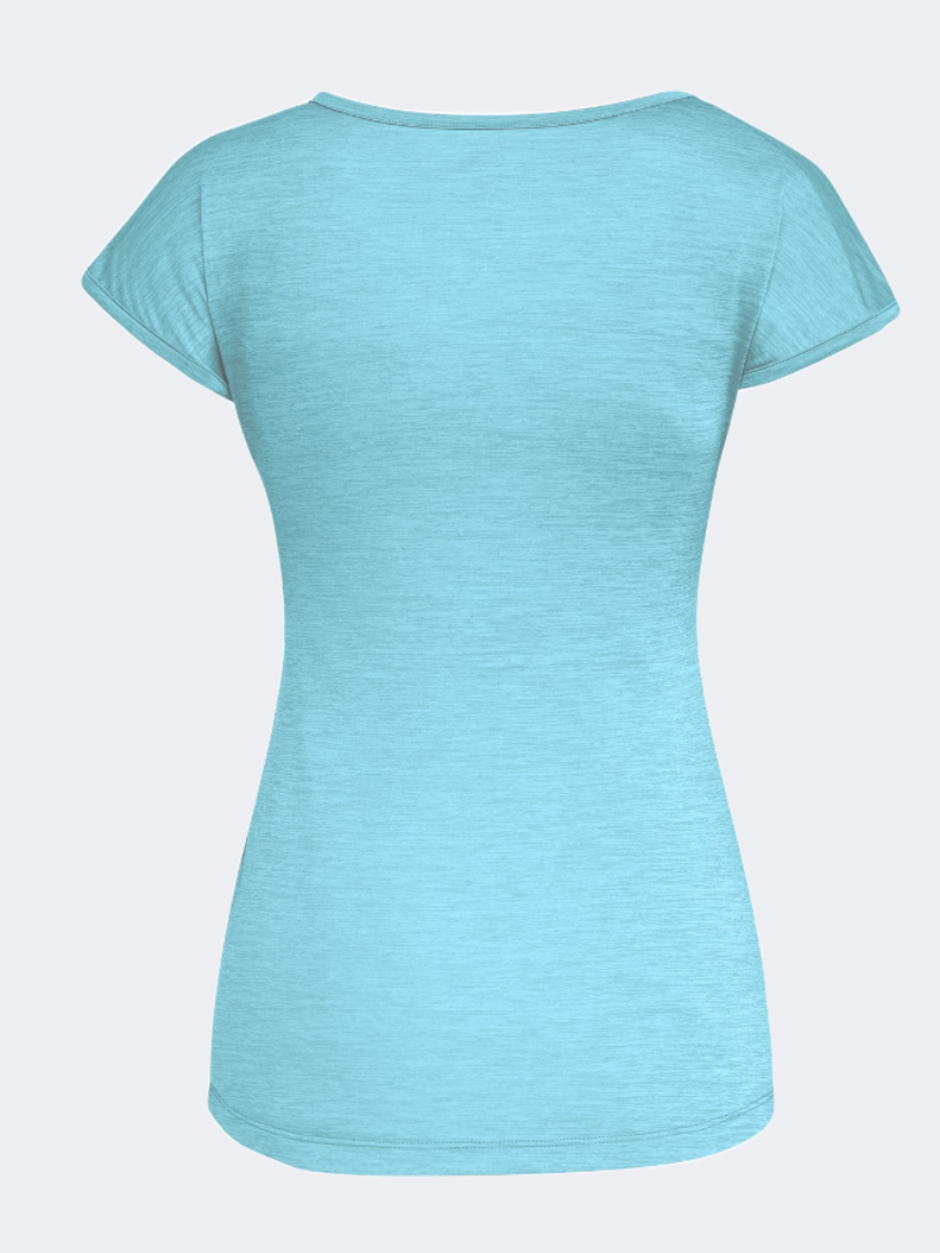 Salewa Puez Melange Dry Women Hiking T-Shirt Blue Air/Melange