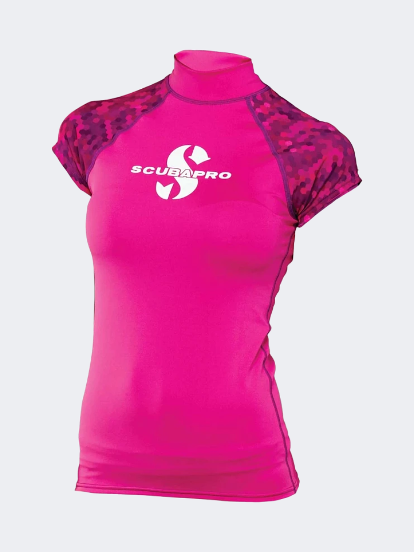 Scubapro Upf 50 Rash Guard, Short-Sleeve, Women Flamingo