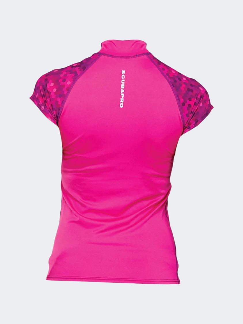 Scubapro Upf 50 Rash Guard, Short-Sleeve, Women Flamingo