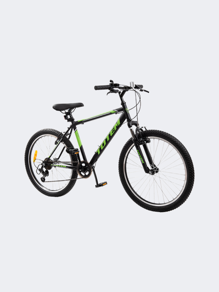Totem 24 Inch Steel Kids Bike Black/Green
