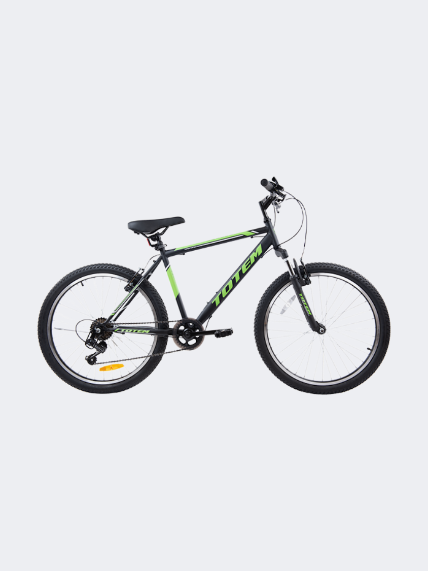Totem 24 Inch Steel Kids Bike Black/Green