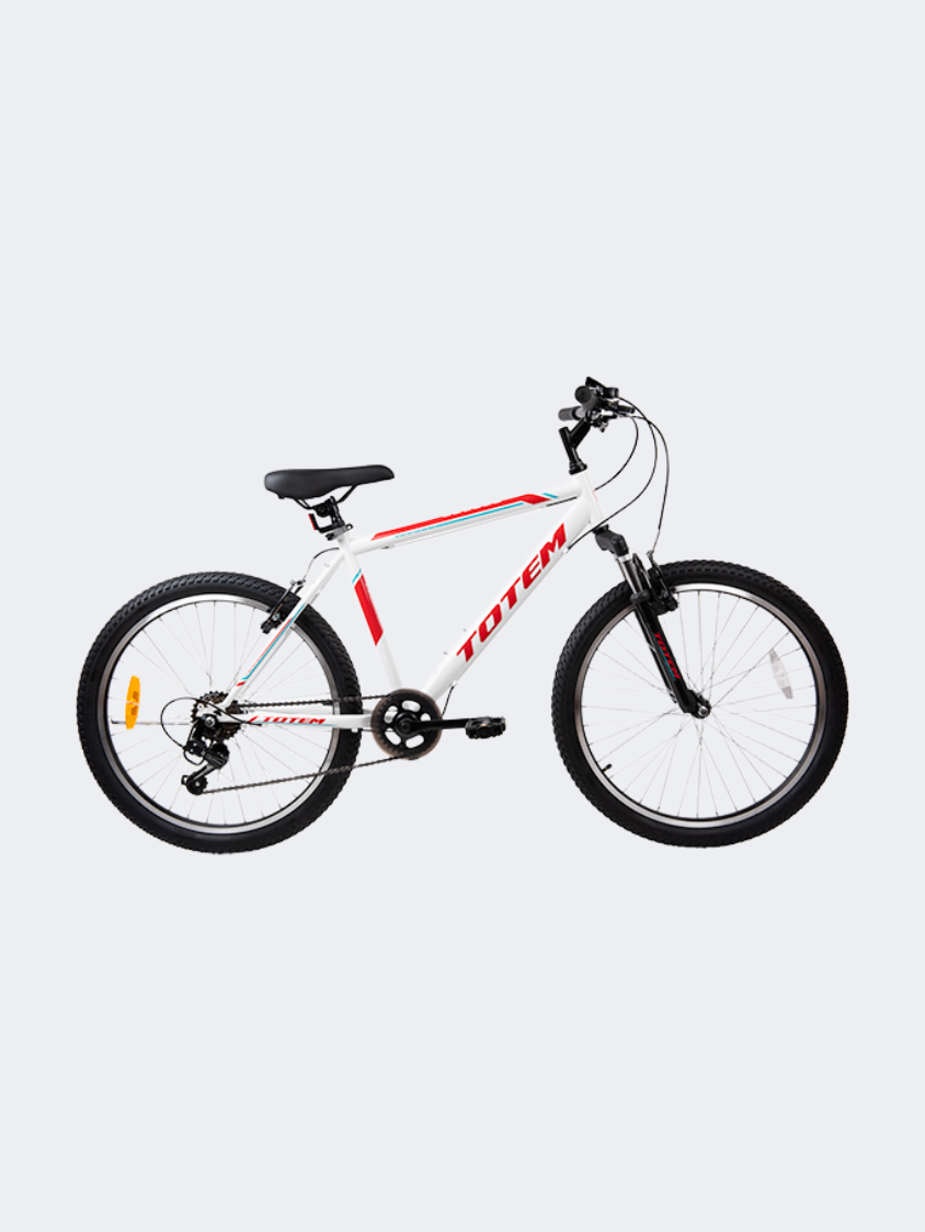 Totem 24 Inch Steel Kids Bike White/Red