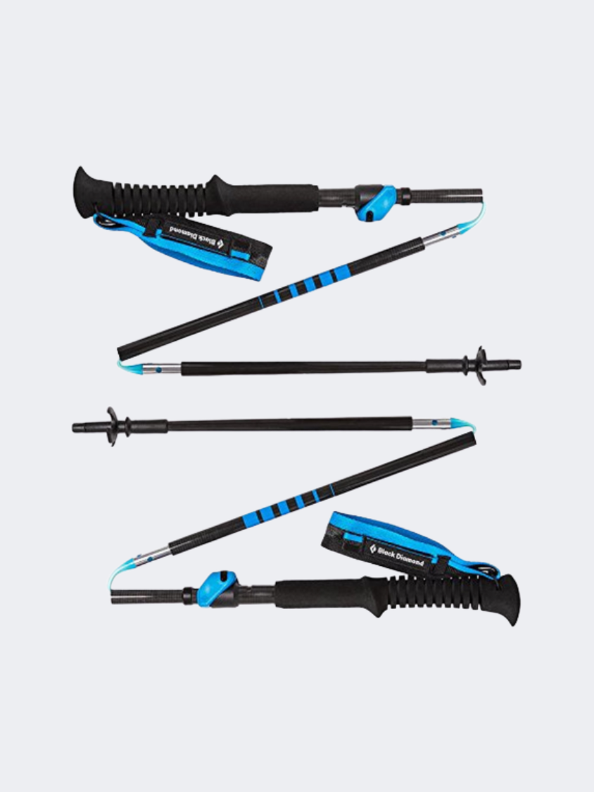 Black Diamond Distance Carbon Flz Unisex Hiking Pole Blue Black