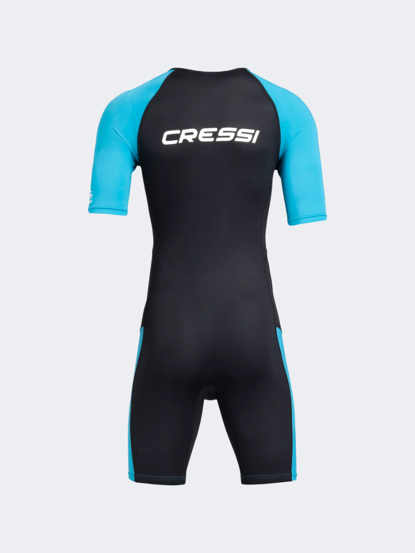 Cressi Tiburon Shorty Wetsuit Women Diving Suit Black/Aquamarine
