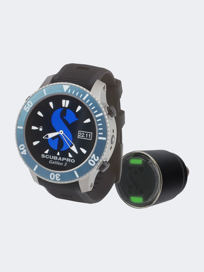 Scubapro Galileo 3 (G3) Wrist Dive Computer W/ Transmitter Smart + Pro Diving Monitor  Black/Blue