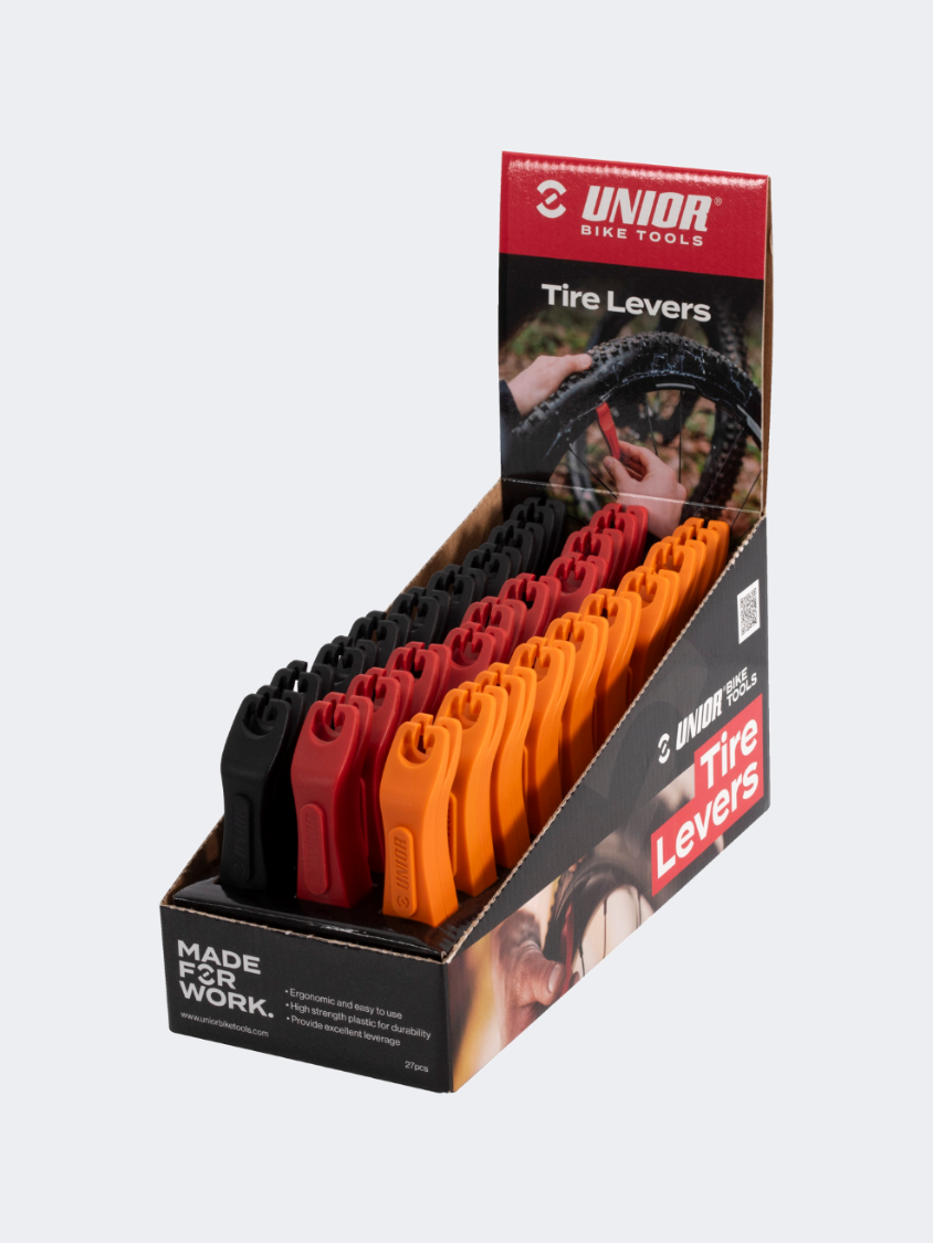 Unior Set Of Tire Levers In A Box, 27 Pairs Assorted Colors