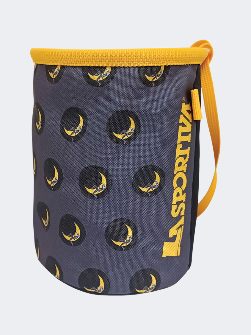 La Sportiva Climbing On The Moon Chalk Bag Carbon/Giallo