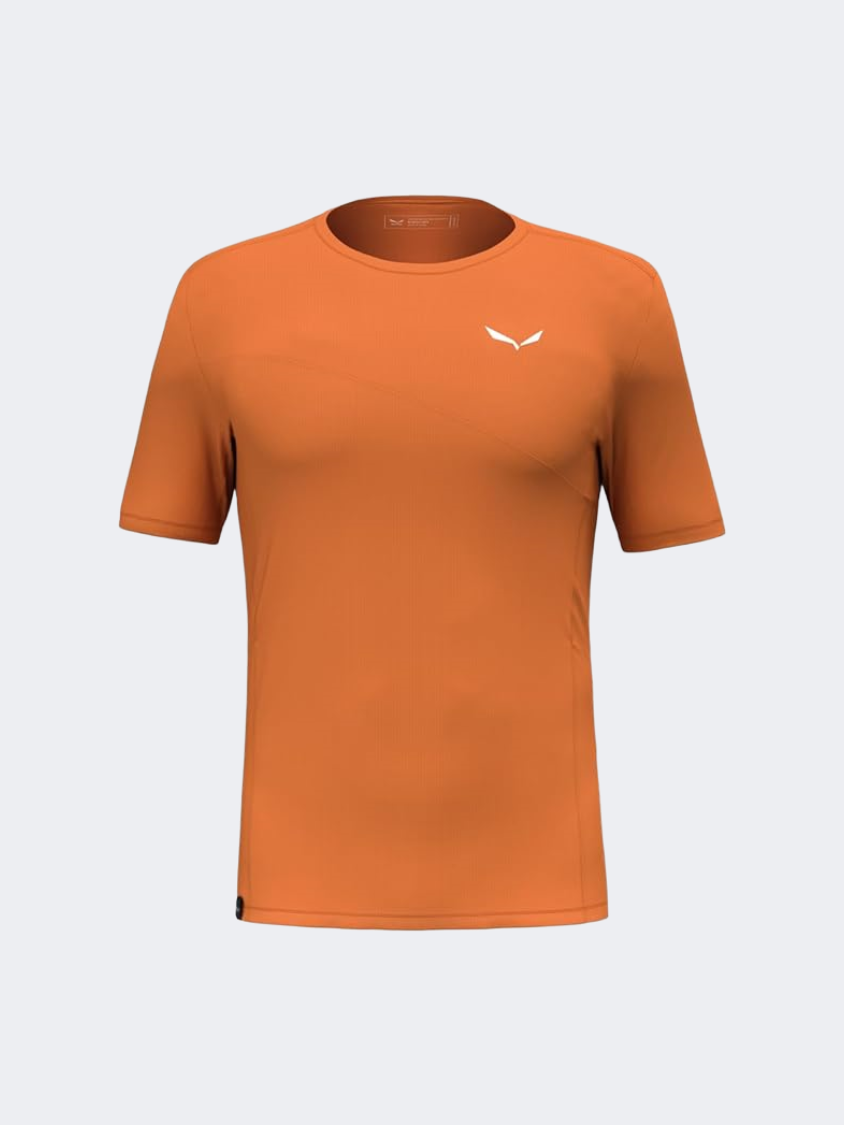 Salewa Puez Dry T-Shirt For Men Burnt Orange