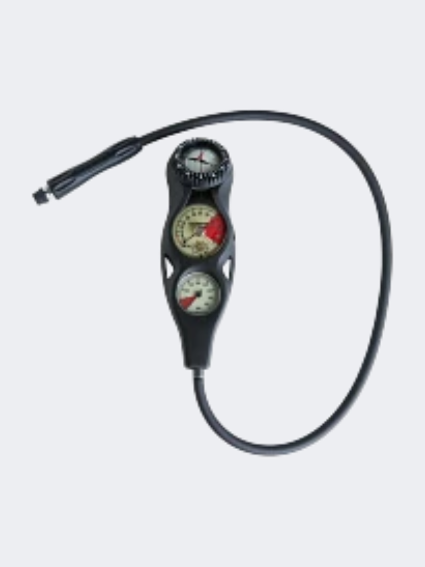 Scubapro 3-Gauge In-Line (Plastic Compact Pg, Std Dg, Fs-1.5) Diving Equipment Black