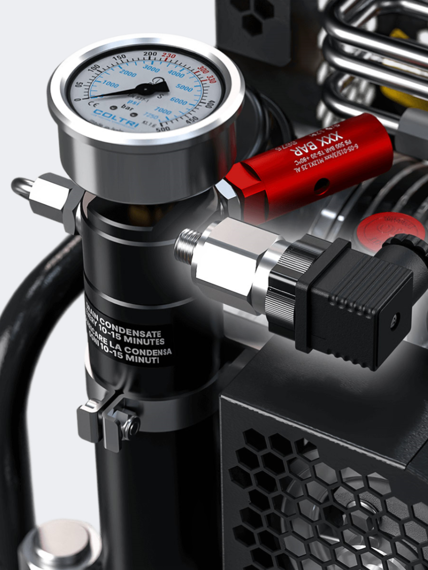 Coltri Autostop For Portable Compressors – 232 Bar