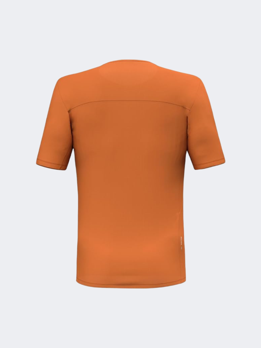 Salewa Puez Dry T-Shirt For Men Burnt Orange