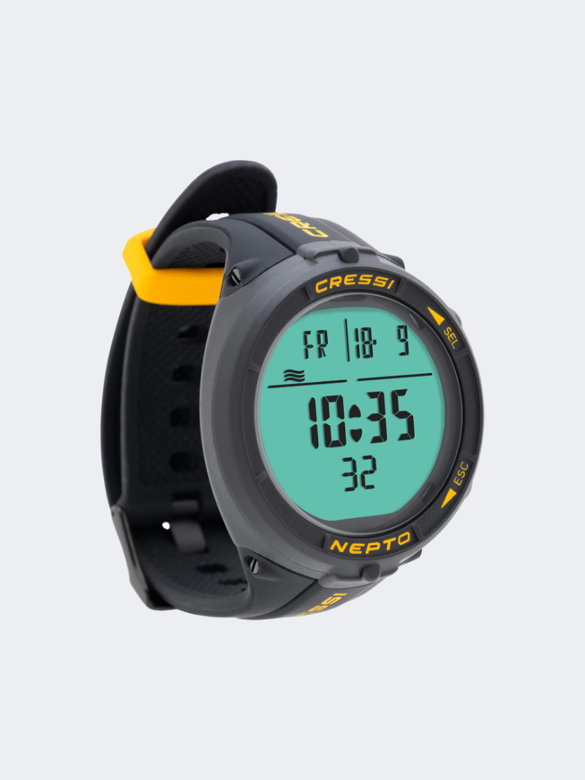 Cressi Nepto Watch Computer 80Th Anniversary Spear Monitor Black/Yellow