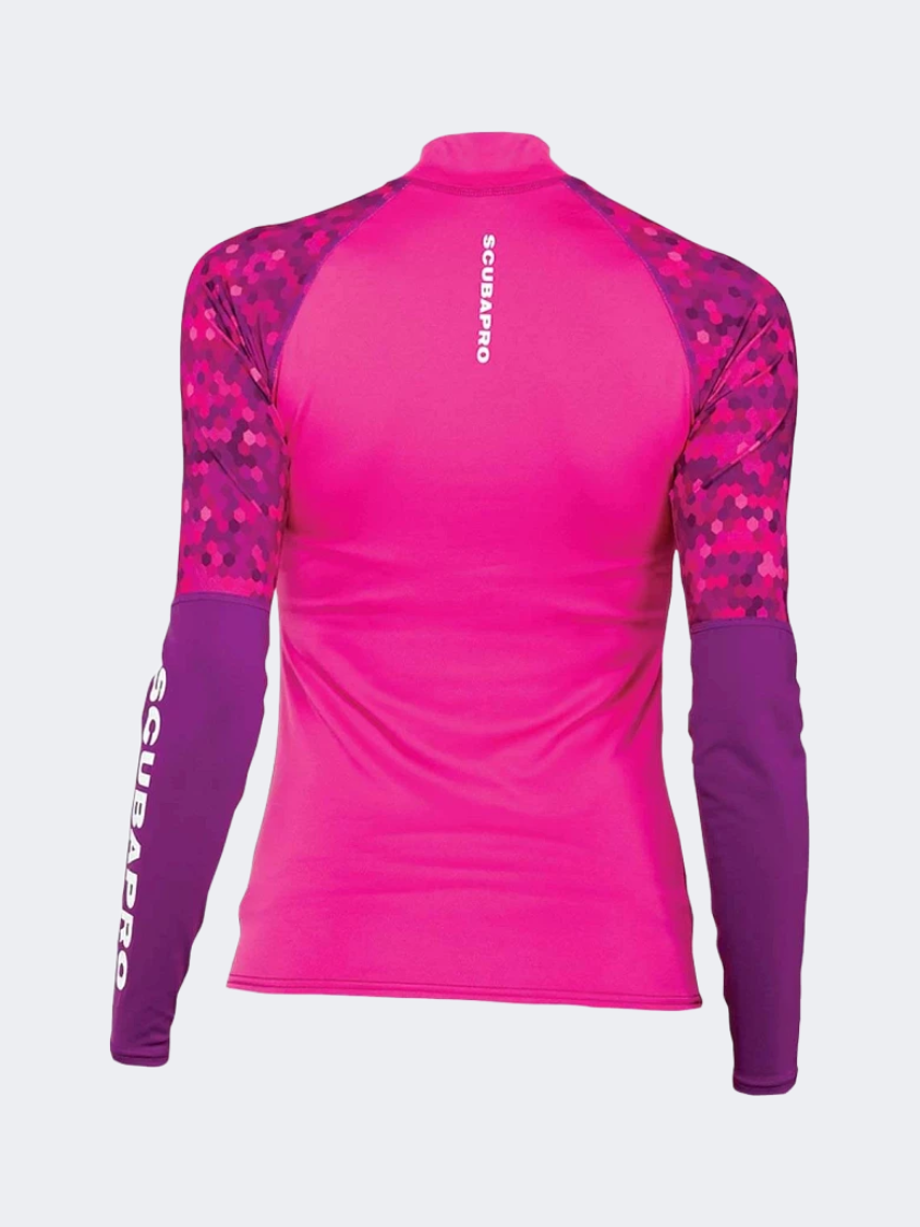 Scubapro Upf 50 Rash Guard, Long Sleeve, Women Flamingo