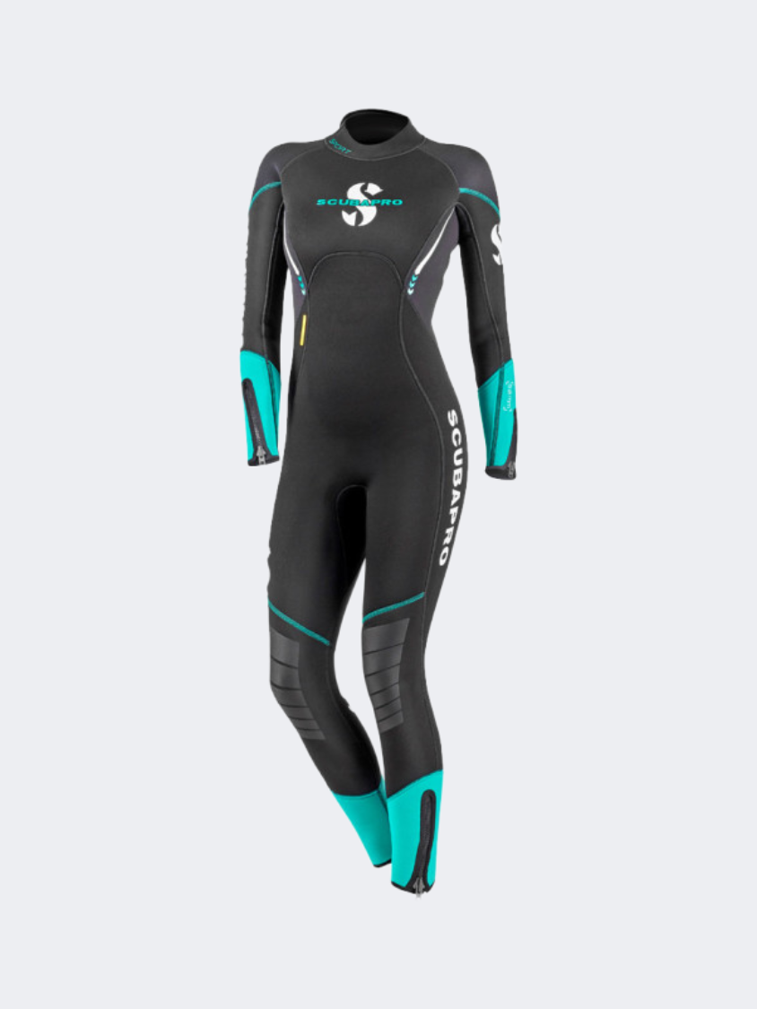 Scubapro Women Diving 63.633 Sport 5.0 G2 Bzip Car Black/Turquoise Suit